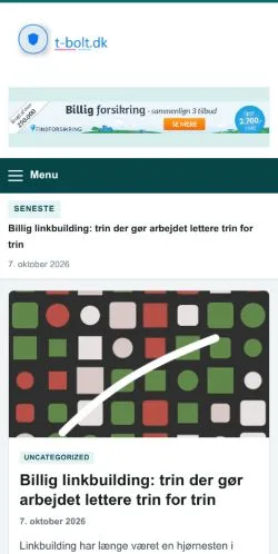 Forhåndsvisning af T-Bolt Guide, opført til udgivelse af sponsorerede artikler