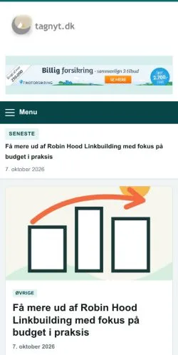 Anteprima del sito Tagnyt, referenziato per la pubblicazione di articoli sponsorizzati