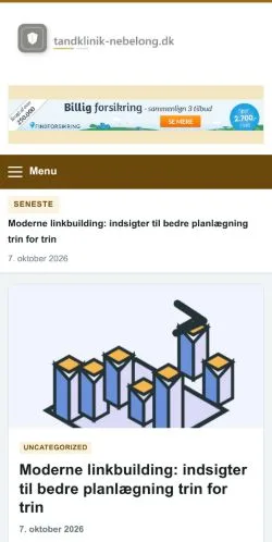 Forhåndsvisning af Hanne's Tandpleje, opført til udgivelse af sponsorerede artikler