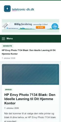 Vorschau der Website Teletronic DK, gelistet für die Veröffentlichung gesponserter Artikel