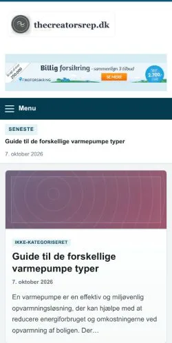 Aperçu du site Iværksætteri Danmark, référencé pour publier un article sponsorisé
