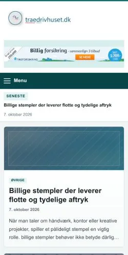 Vorschau der Website Traedrivhuset, gelistet für die Veröffentlichung gesponserter Artikel