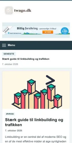 Anteprima del sito Twago, referenziato per la pubblicazione di articoli sponsorizzati
