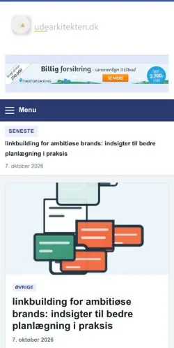 Anteprima del sito Udearkitekten, referenziato per la pubblicazione di articoli sponsorizzati