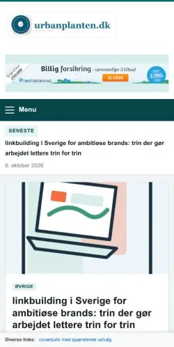 Forhåndsvisning af Urban Planten, opført til udgivelse af sponsorerede artikler