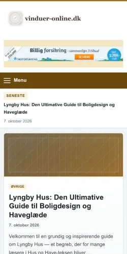 Vista previa del sitio Vinduer Online, referenciado para publicar artículos patrocinados