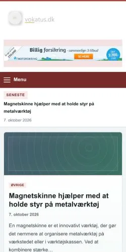 Anteprima del sito Vokatus, referenziato per la pubblicazione di articoli sponsorizzati