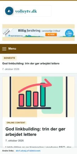 Vorschau der Website Volley TV, gelistet für die Veröffentlichung gesponserter Artikel