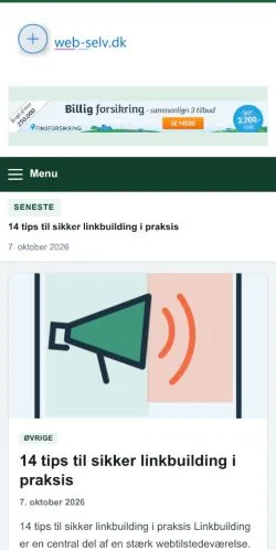 Anteprima del sito Web Selv, referenziato per la pubblicazione di articoli sponsorizzati