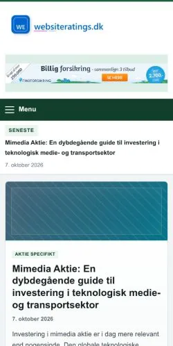 Anteprima del sito Websites Ratings, referenziato per la pubblicazione di articoli sponsorizzati