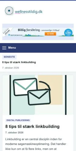 Vorschau der Website Wellness Til Dig, gelistet für die Veröffentlichung gesponserter Artikel
