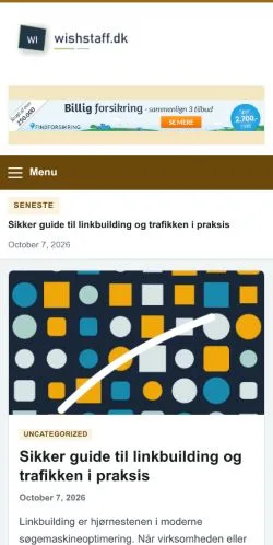 Vorschau der Website Wishstaff, gelistet für die Veröffentlichung gesponserter Artikel