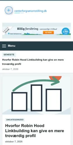 Forhåndsvisning af Grøn Omstilling Centrum, opført til udgivelse af sponsorerede artikler