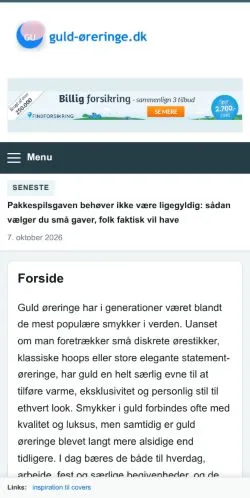 Forhåndsvisning af Guld Øreringe, opført til udgivelse af sponsorerede artikler