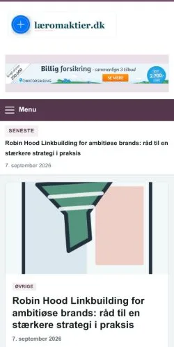 Forhåndsvisning af Lærom Aktier, opført til udgivelse af sponsorerede artikler
