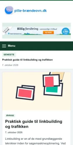 Forhåndsvisning af Pille Brændeovn, opført til udgivelse af sponsorerede artikler