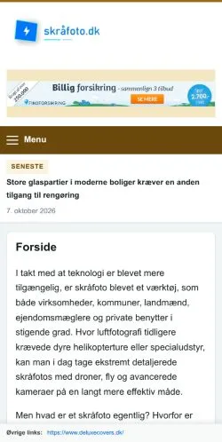 Forhåndsvisning af Skråfoto, opført til udgivelse af sponsorerede artikler