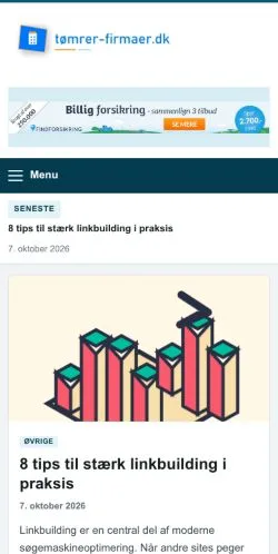 Forhåndsvisning af Tømrer Firmaer BNB, opført til udgivelse af sponsorerede artikler