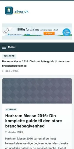 Vorschau der Website Zilver Erhverv, gelistet für die Veröffentlichung gesponserter Artikel
