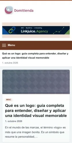 Pré-visualização do site Domitienda, referenciado para publicar artigos patrocinados