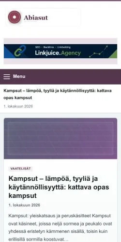 Anteprima del sito Abiasut, referenziato per la pubblicazione di articoli sponsorizzati