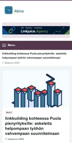 スポンサード記事の掲載先として登録されたAbinaのサイトプレビュー
