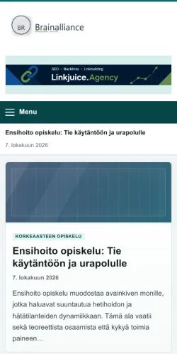 スポンサード記事の掲載先として登録されたBrainallianceのサイトプレビュー