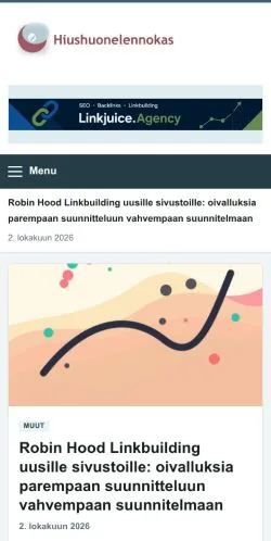 Pré-visualização do site Hiushuone Lennokas, referenciado para publicar artigos patrocinados