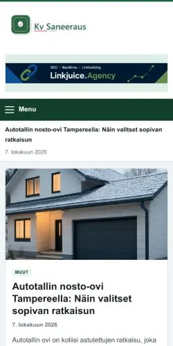 Aperçu du site Kv Saneeraus, référencé pour publier un article sponsorisé