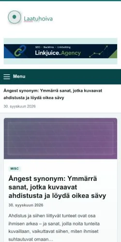 Forhåndsvisning af Laatuhoiva, opført til udgivelse af sponsorerede artikler