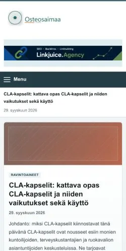 Vorschau der Website Osteosaimaa, gelistet für die Veröffentlichung gesponserter Artikel