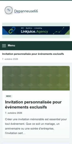 Vista previa del sitio Depanneuse66, referenciado para publicar artículos patrocinados