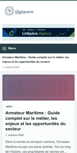 Anteprima del sito Digit Avenir, referenziato per la pubblicazione di articoli sponsorizzati