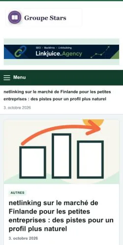 Anteprima del sito Groupe Stars, referenziato per la pubblicazione di articoli sponsorizzati