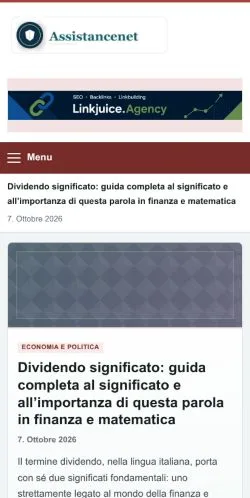 Aperçu du site Assistancenet, référencé pour publier un article sponsorisé