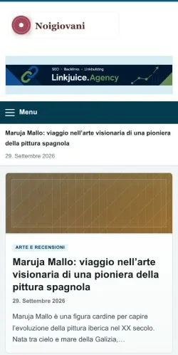 Anteprima del sito Noigiovani, referenziato per la pubblicazione di articoli sponsorizzati