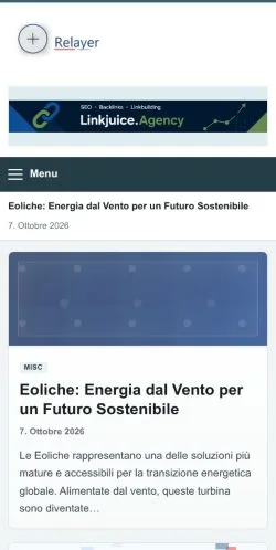 Vorschau der Website Relayer, gelistet für die Veröffentlichung gesponserter Artikel