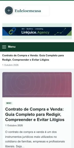 Anteprima del sito Euleio Em Casa, referenziato per la pubblicazione di articoli sponsorizzati
