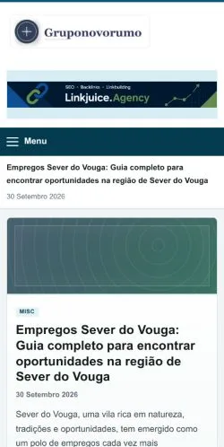 Vista previa del sitio Grupo Novorumo, referenciado para publicar artículos patrocinados