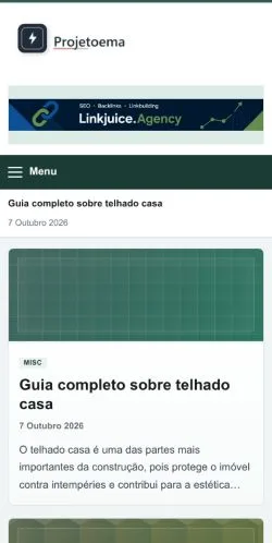 Vorschau der Website Projetoema, gelistet für die Veröffentlichung gesponserter Artikel