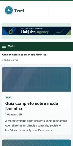 Vorschau der Website Trevl, gelistet für die Veröffentlichung gesponserter Artikel
