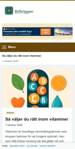 Anteprima del sito Brfbriggen, referenziato per la pubblicazione di articoli sponsorizzati