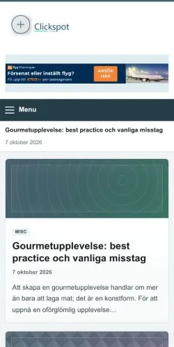 Vorschau der Website Clickspot, gelistet für die Veröffentlichung gesponserter Artikel