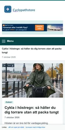 Anteprima del sito Cyclopath Store, referenziato per la pubblicazione di articoli sponsorizzati