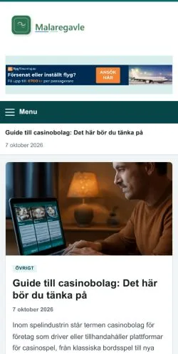Anteprima del sito Malare Gavle, referenziato per la pubblicazione di articoli sponsorizzati
