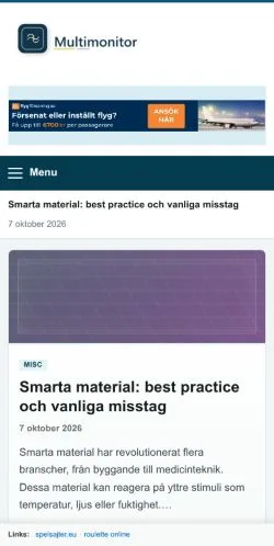 スポンサード記事の掲載先として登録されたMultimonitorのサイトプレビュー