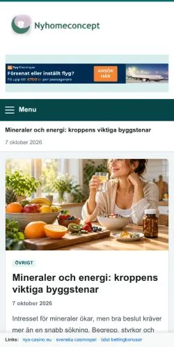 Anteprima del sito Nyhomeconcept, referenziato per la pubblicazione di articoli sponsorizzati