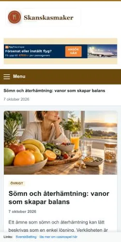 Anteprima del sito Skanskasmaker, referenziato per la pubblicazione di articoli sponsorizzati