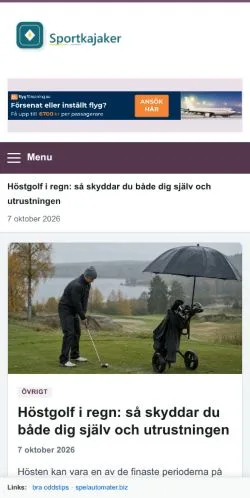 Vorschau der Website Sportkajaker, gelistet für die Veröffentlichung gesponserter Artikel