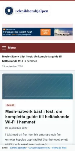 Forhåndsvisning af IT Help Sweden, opført til udgivelse af sponsorerede artikler